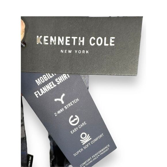 Kenneth Cole Slim Fit Techni-Cole NWT Flannel Men’s S - Picture 3 of 6